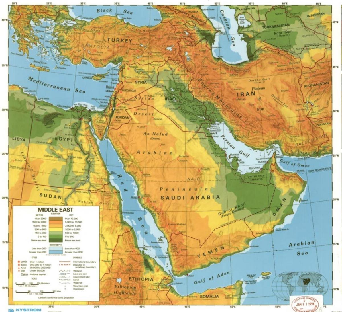 Peta Arab Saudi gurun