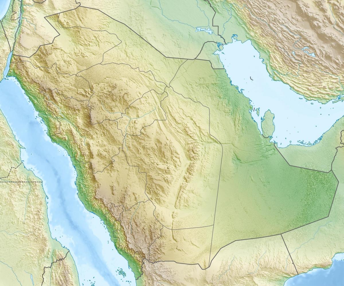 Peta Arab Saudi pegunungan