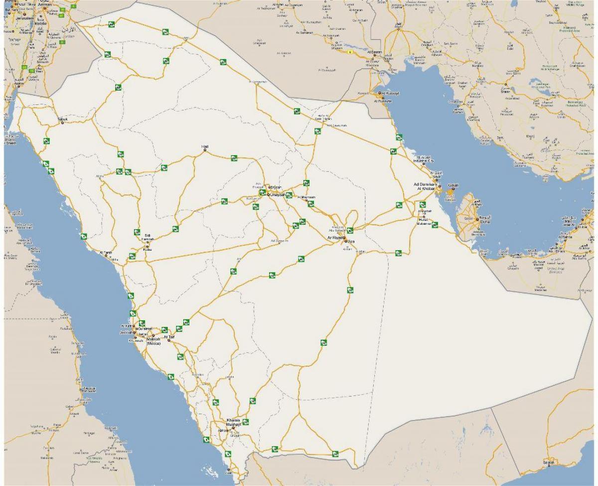 Peta rinci dari Arab Saudi