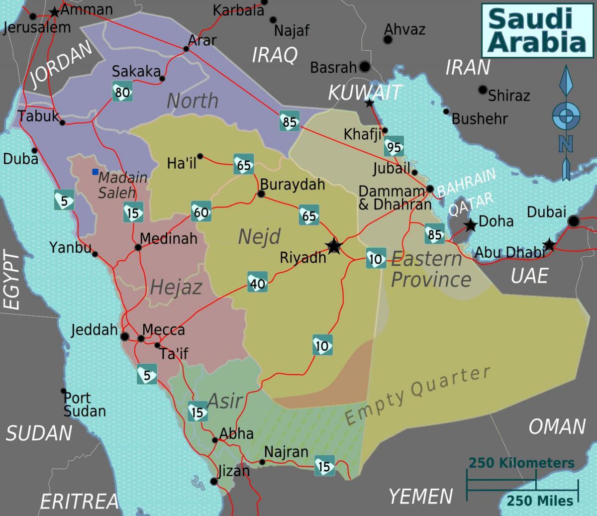 Peta dari turaif Arab Saudi