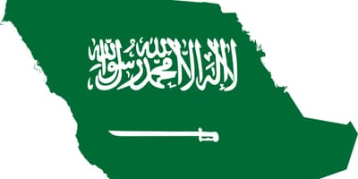 Arab Saudi peta bendera