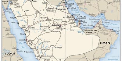 Peta Arab Saudi negara