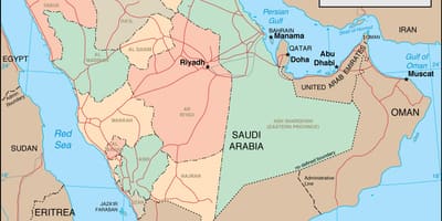 Peta Arab Saudi provinsi