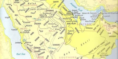 Peta dari suku-suku Arab Saudi