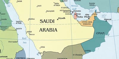 Peta dari kerajaan Arab Saudi 