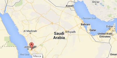 Peta dari makkah Arab Saudi