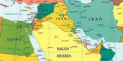 Peta Arab Saudi negara-negara sekitarnya